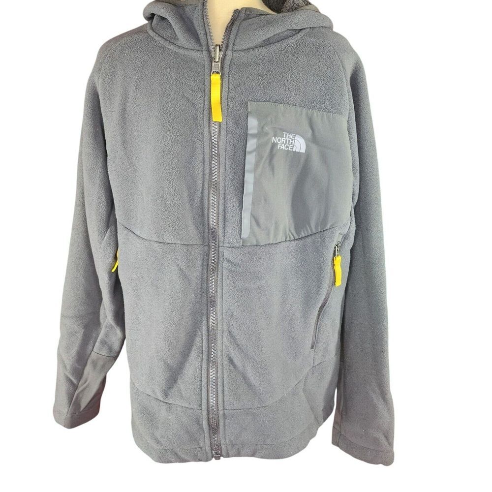 The North Face Boys Grey Fleece Hooded Jacket M (10/12)